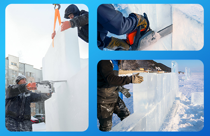 現(xiàn)代30噸制冰機實現(xiàn)了從制冰到脫冰的全自動化流程