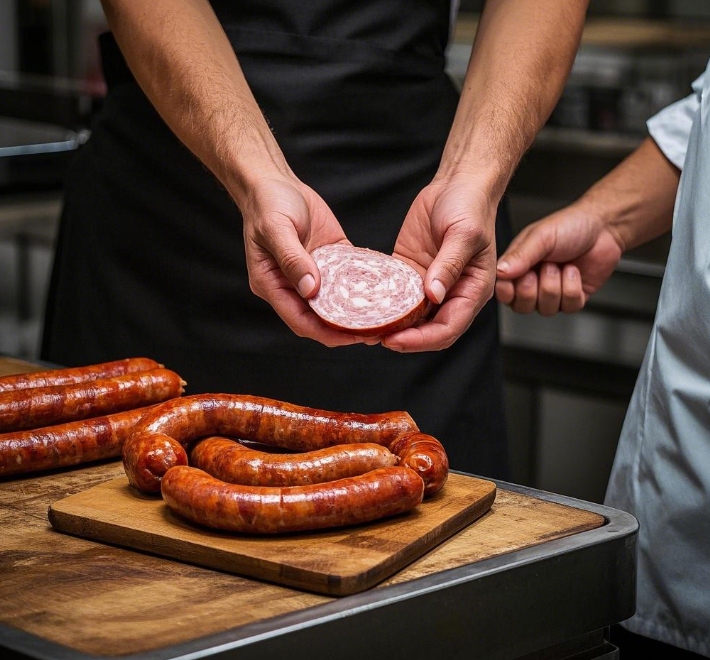 食品加工：如香腸、火腿制作